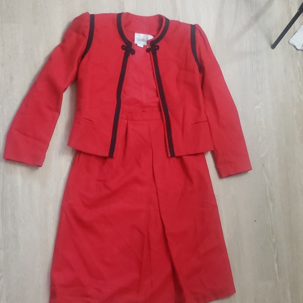 Jonathan Logan 2 Pc Wool Red Suit - image 1